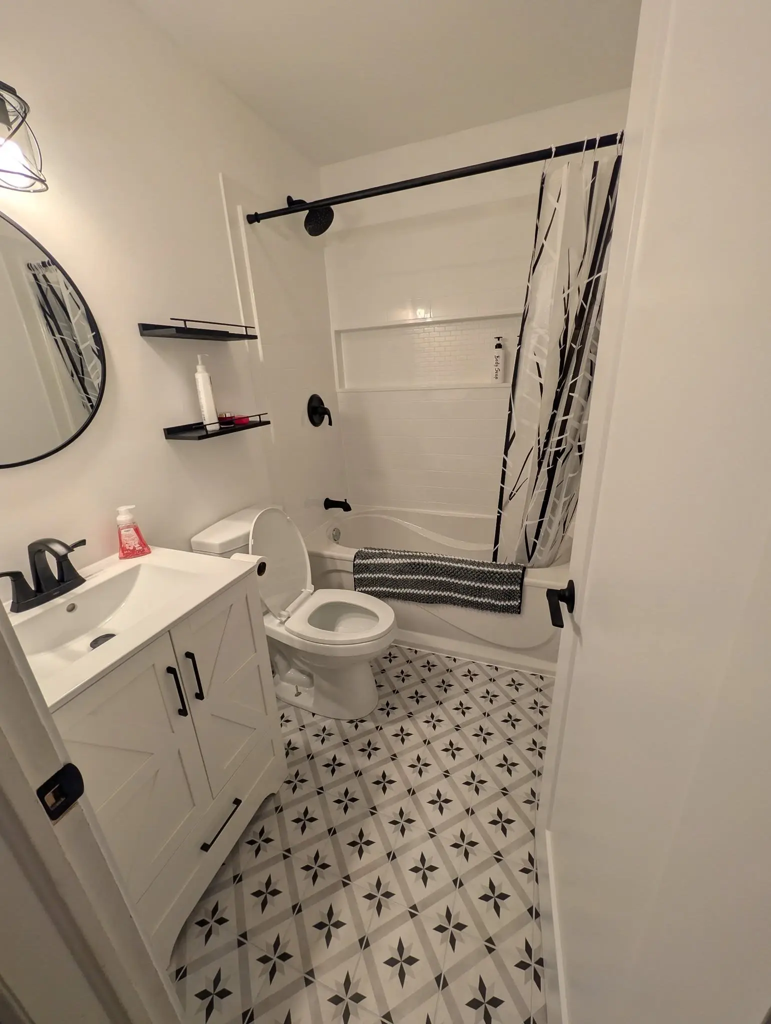 Recently completed bathroom renovation