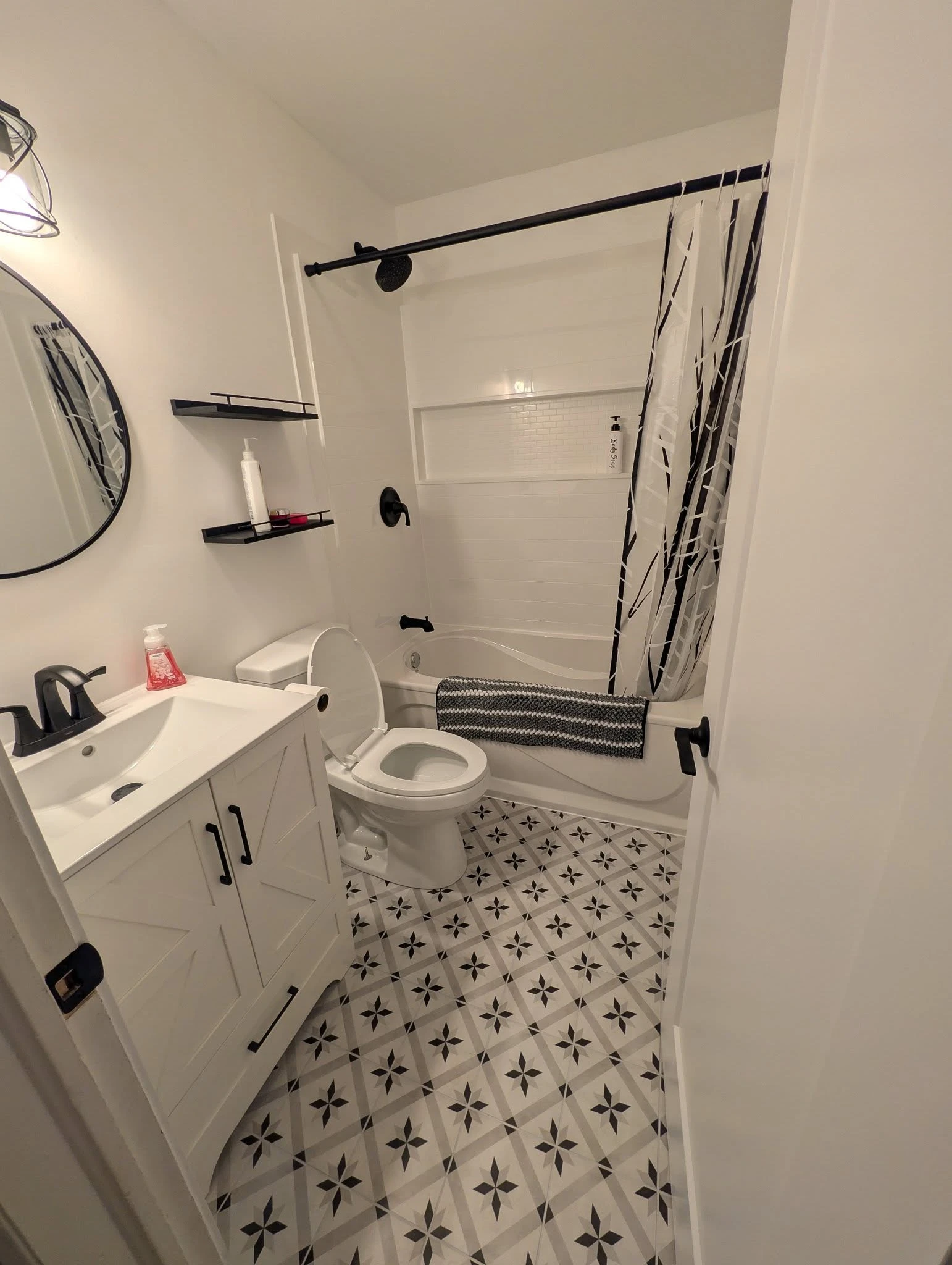 Recently completed bathroom renovation